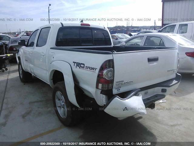 5TFJU4GN2EX053203 - 2014 TOYOTA TACOMA DOUBLE CAB PRERUNNER WHITE photo 3