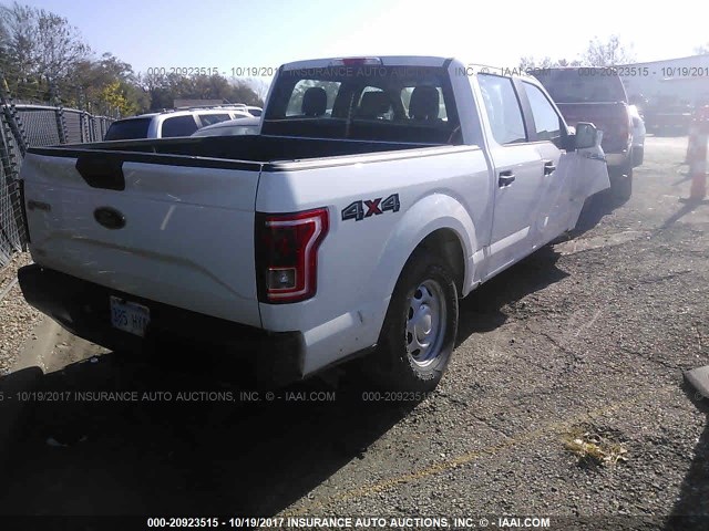 1FTEW1EP5FKD89442 - 2015 FORD F150 SUPERCREW WHITE photo 4