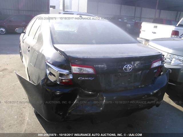 4T1BF1FK1CU186971 - 2012 TOYOTA CAMRY SE/LE/XLE შავი ფოტო 6