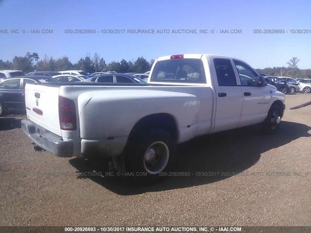 3D7ML48C16G117451 - 2006 DODGE RAM 3500 WHITE photo 4