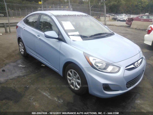 KMHCT4AE6EU675367 - 2014 HYUNDAI ACCENT GLS/GS BLUE photo 1