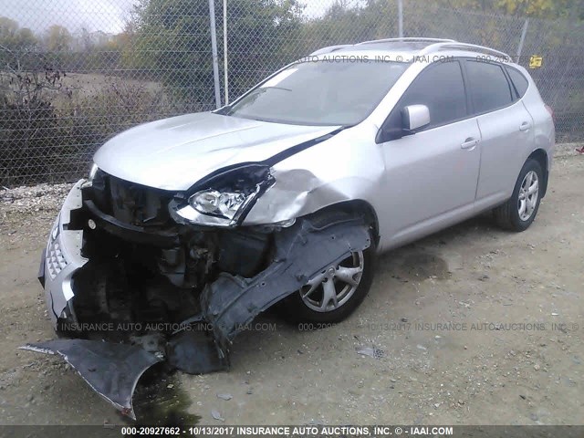 JN8AS58V58W111376 - 2008 NISSAN ROGUE S/SL SILVER photo 2