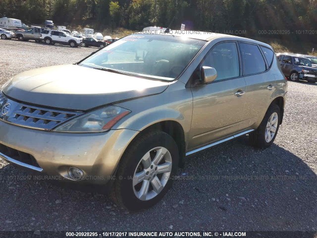 JN8AZ08W46W526645 - 2006 NISSAN MURANO SL/SE/S GOLD photo 2