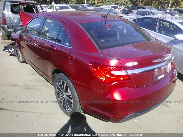 1C3CCBHG3CN109064 - 2012 CHRYSLER 200 S RED photo 3