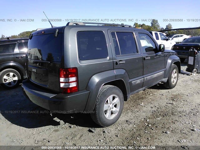 1J4PN2GK7BW502873 - 2011 JEEP LIBERTY SPORT GRAY photo 4