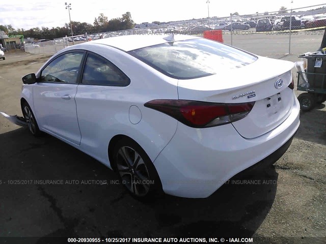 KMHDH6AH4EU027618 - 2014 HYUNDAI ELANTRA COUPE GS/SE WHITE photo 3