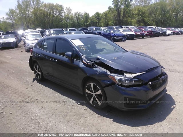 4S3GTAK63H3739743 - 2017 SUBARU IMPREZA SPORT BLUE photo 1