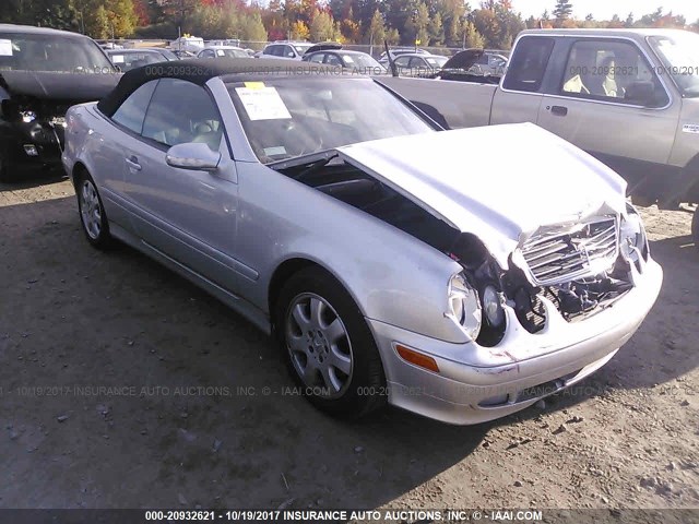 WDBLK65G42T122862 - 2002 MERCEDES-BENZ CLK 320 SILVER photo 1