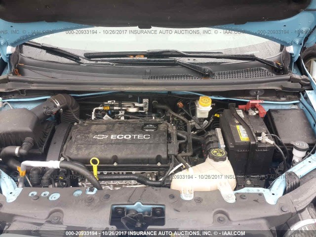 1G1JA6SG2E4160520 - 2014 CHEVROLET SONIC LS Կապույտ լուսանկար 10