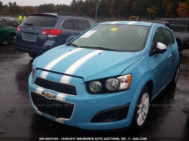 1G1JA6SG2E4160520 - 2014 CHEVROLET SONIC LS Կապույտ լուսանկար 2