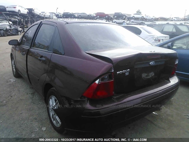 1FAFP34N57W264082 - 2007 FORD FOCUS ZX4/S/SE/SES MAROON photo 3