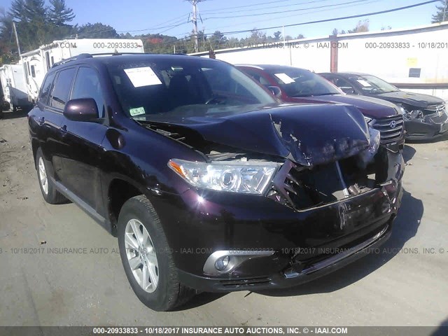 5TDBK3EH7DS242712 - 2013 TOYOTA HIGHLANDER PLUS/SE PURPLE photo 1