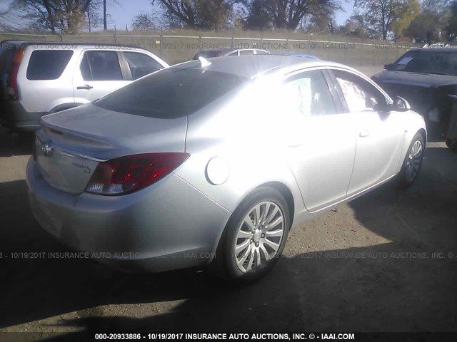 W04GP5EC7B1140208 - 2011 BUICK REGAL CXL SILVER photo 4