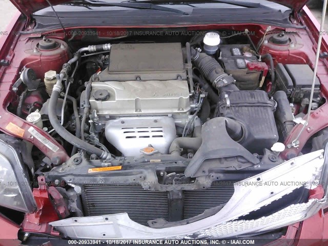 4A32B3FF0AE012571 - 2010 MITSUBISHI GALANT ES/SE RED photo 10