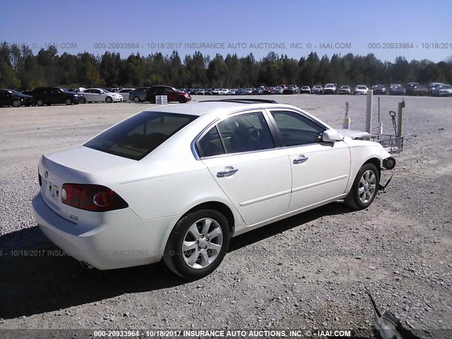 KNAGE124X65044876 - 2006 KIA OPTIMA LX/EX WHITE photo 4