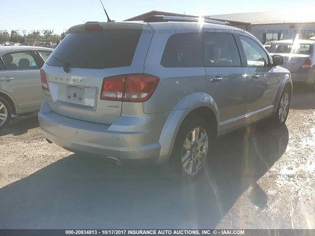 3D4PG3FG0BT515606 - 2011 DODGE JOURNEY CREW SILVER photo 4