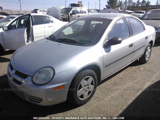 1B3ES26C74D542709 - 2004 DODGE NEON SE SILVER photo 2