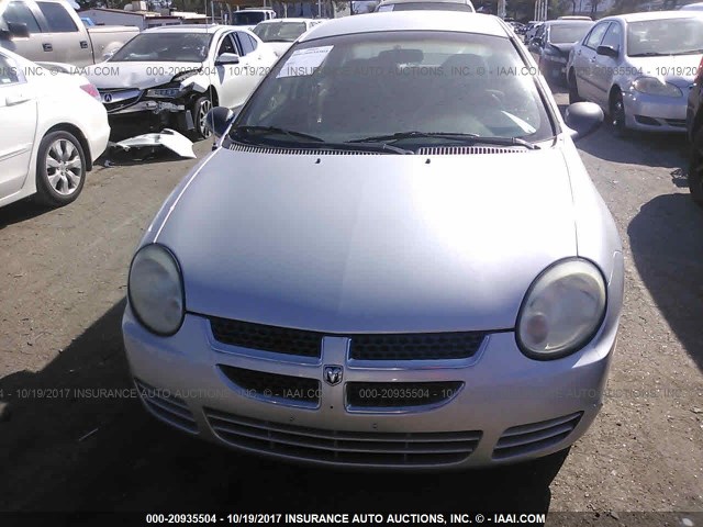 1B3ES26C74D542709 - 2004 DODGE NEON SE SILVER photo 6