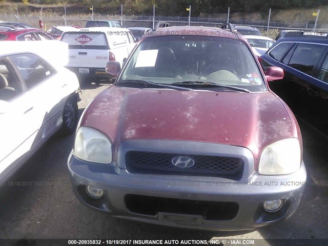 KM8SC73E63U507039 - 2003 HYUNDAI SANTA FE GLS/LX MAROON photo 6