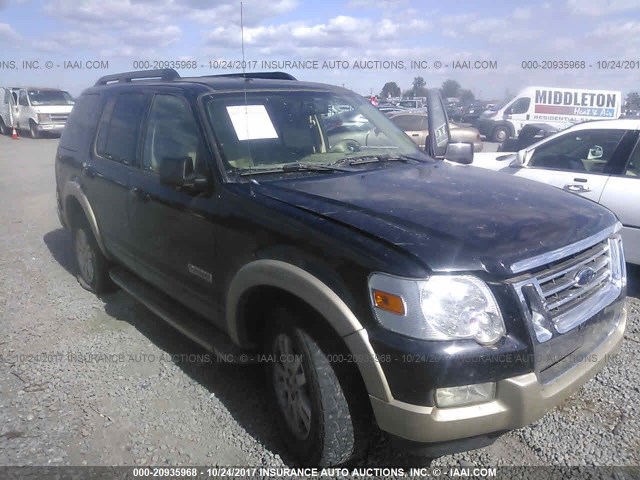 1FMEU74E68UB09491 - 2008 FORD EXPLORER EDDIE BAUER BLACK photo 1