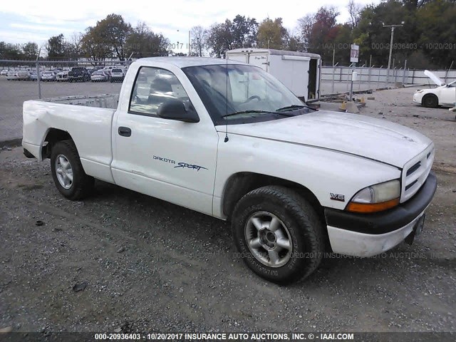 1B7FL26X3YS507153 - 2000 DODGE DAKOTA WHITE photo 1