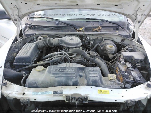 1B7FL26X3YS507153 - 2000 DODGE DAKOTA WHITE photo 10