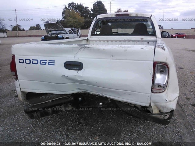 1B7FL26X3YS507153 - 2000 DODGE DAKOTA WHITE photo 6