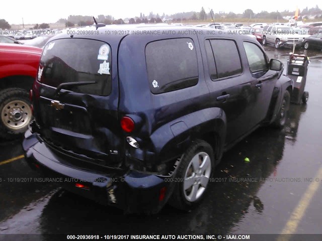 3GNCA33D08S724051 - 2008 CHEVROLET HHR LS BLUE photo 4