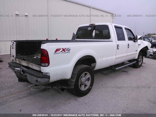 1FTWW31PX5ED31197 - 2005 FORD F350 SRW SUPER DUTY WHITE photo 4