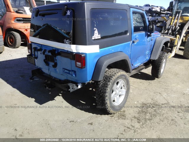 1C4AJWAG5GL306796 - 2016 JEEP WRANGLER SPORT ლურჯი ფოტო 4