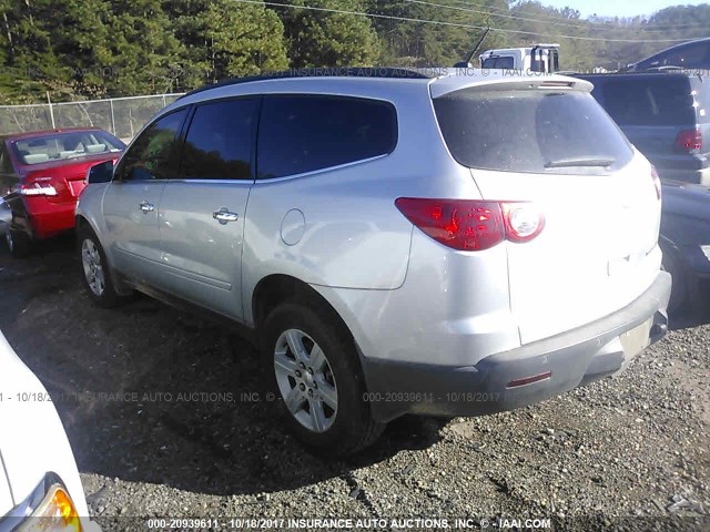 1GNKRGED2BJ247172 - 2011 CHEVROLET TRAVERSE LT SILVER photo 3