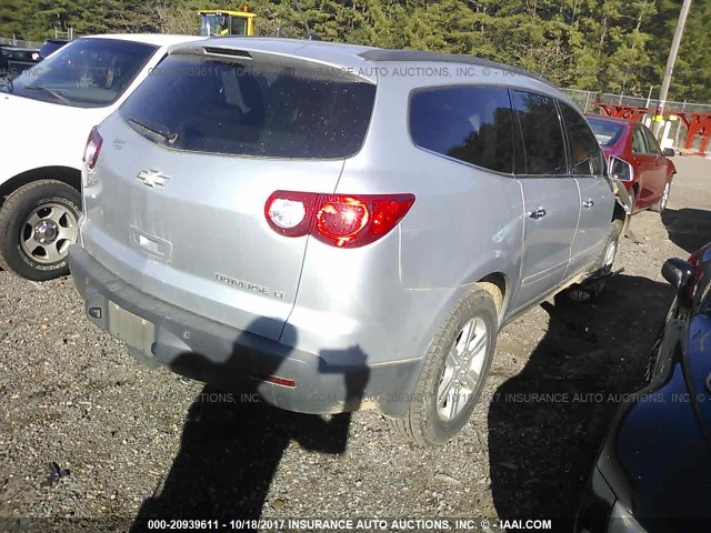 1GNKRGED2BJ247172 - 2011 CHEVROLET TRAVERSE LT SILVER photo 4