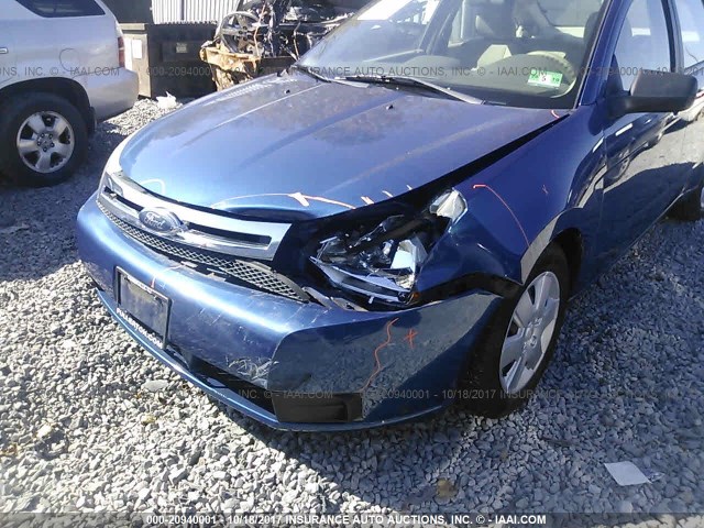 1FAHP34N48W224506 - 2008 FORD FOCUS S/SE BLUE photo 6