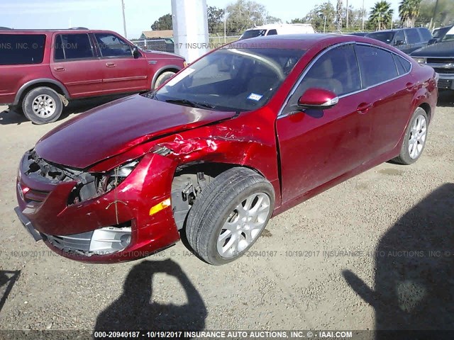 1YVHZ8EH9D5M08277 - 2013 MAZDA 6 TOURING PLUS RED photo 2