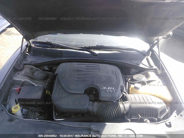 2C3CDXBGXCH109428 - 2012 DODGE CHARGER SE GRAY photo 10