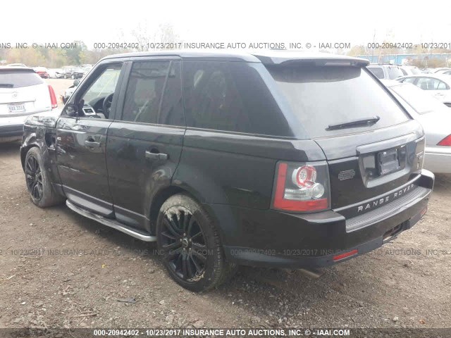 SALSK2D46AA219318 - 2010 LAND ROVER RANGE ROVER SPORT LUX BLACK photo 3