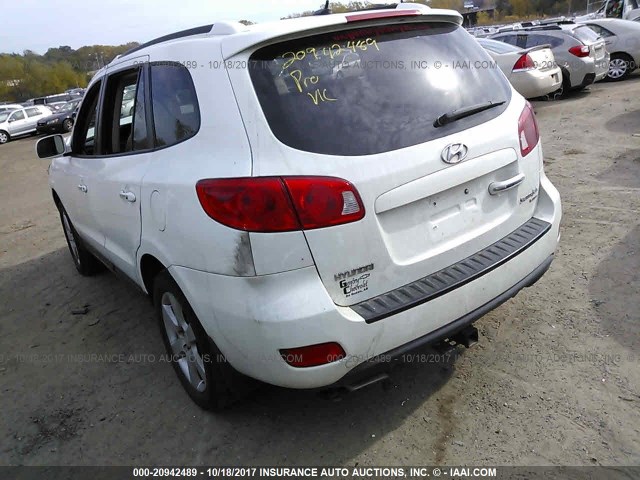 5NMSH13E48H209896 - 2008 HYUNDAI SANTA FE SE/LIMITED WHITE photo 3