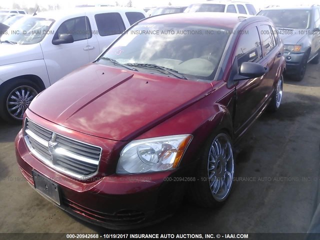 1B3HB48BX7D162572 - 2007 DODGE CALIBER SXT RED photo 2