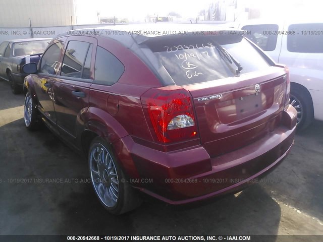 1B3HB48BX7D162572 - 2007 DODGE CALIBER SXT RED photo 3