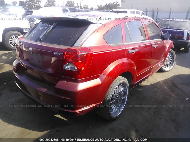 1B3HB48BX7D162572 - 2007 DODGE CALIBER SXT RED photo 4