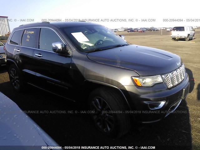 1C4RJFCT3HC676000 - 2017 JEEP GRAND CHEROKEE OVERLAND GRAY photo 1