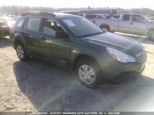 4S4BRBAC6E3254526 - 2014 SUBARU OUTBACK 2.5I GREEN photo 1