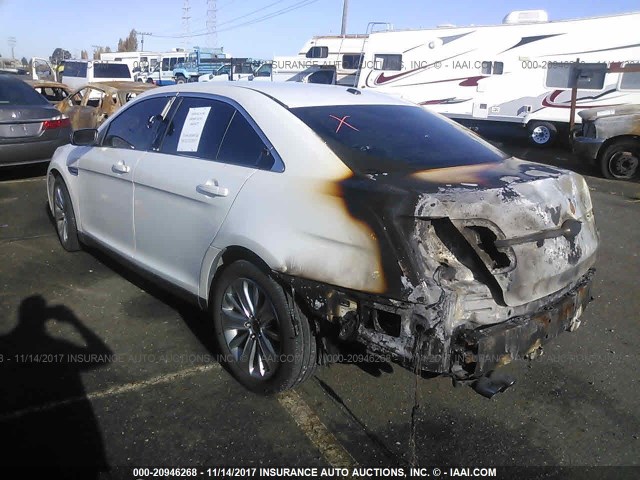 1FAHP2FW7AG168786 - 2010 FORD TAURUS LIMITED WHITE photo 3