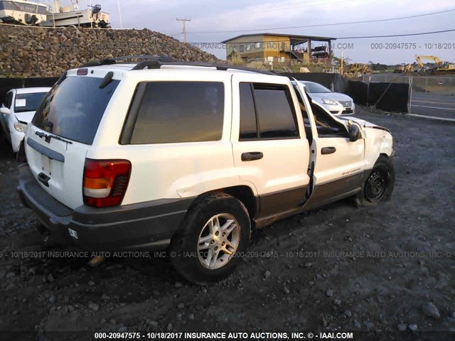 1J4GW48S53C611035 - 2003 JEEP GRAND CHEROKEE LAREDO WHITE photo 4