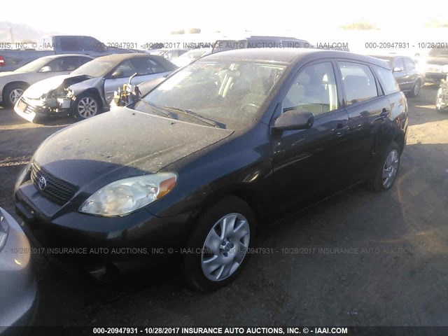 2T1KR32E85C321869 - 2005 TOYOTA COROLLA MATRIX XR BLACK photo 2