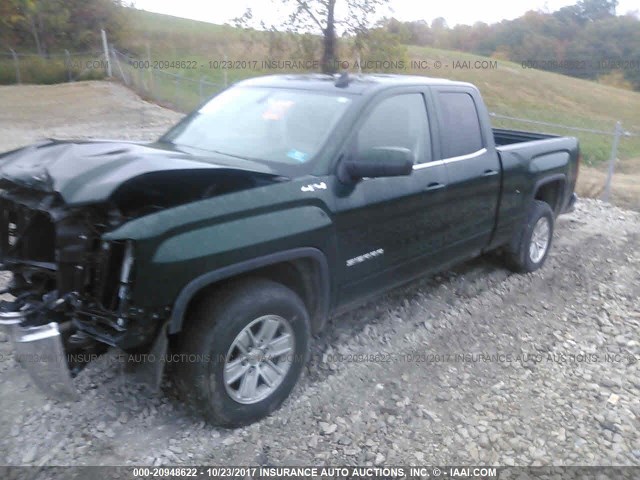 1GTV2UEC0FZ370573 - 2015 GMC SIERRA K1500 SLE GREEN photo 2