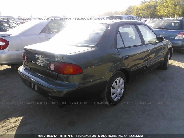 2T1BR12E12C541855 - 2002 TOYOTA COROLLA CE/LE/S GREEN photo 4