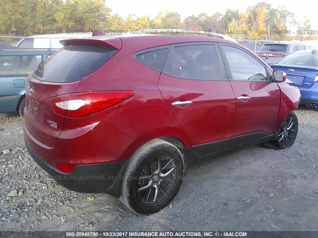 KM8JUCAG0EU820015 - 2014 HYUNDAI Tucson GLS/LIMITED/SE RED photo 4