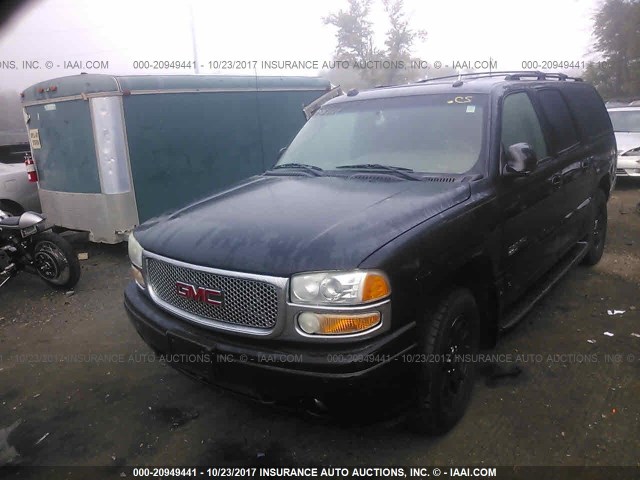 1GKFK66U64J245505 - 2004 GMC YUKON XL DENALI BLACK photo 2