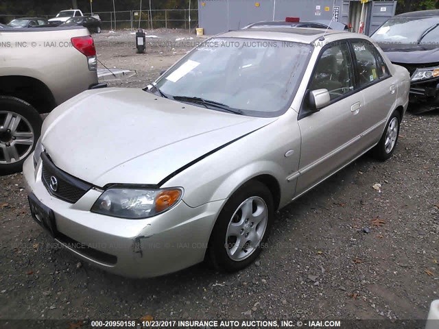 JM1BJ225520638693 - 2002 MAZDA PROTEGE DX/LX/ES Champagne photo 2